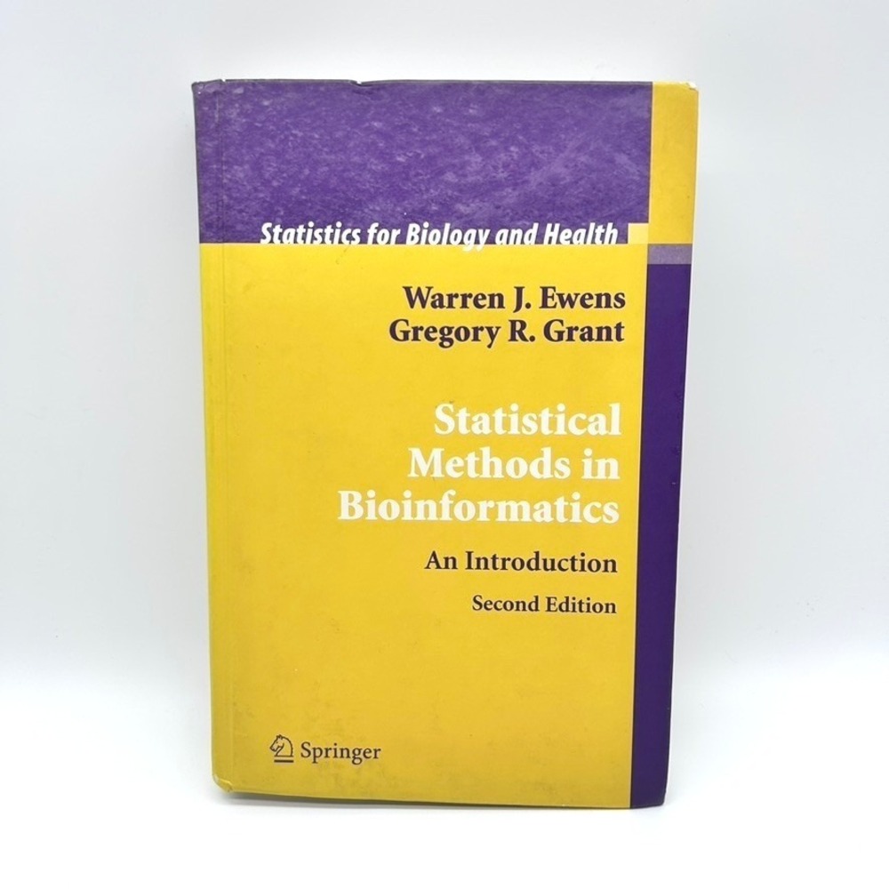 Statistical Methods in Bioinformatics 2nd Ed Ewens Grant Springer Hardcover 2005